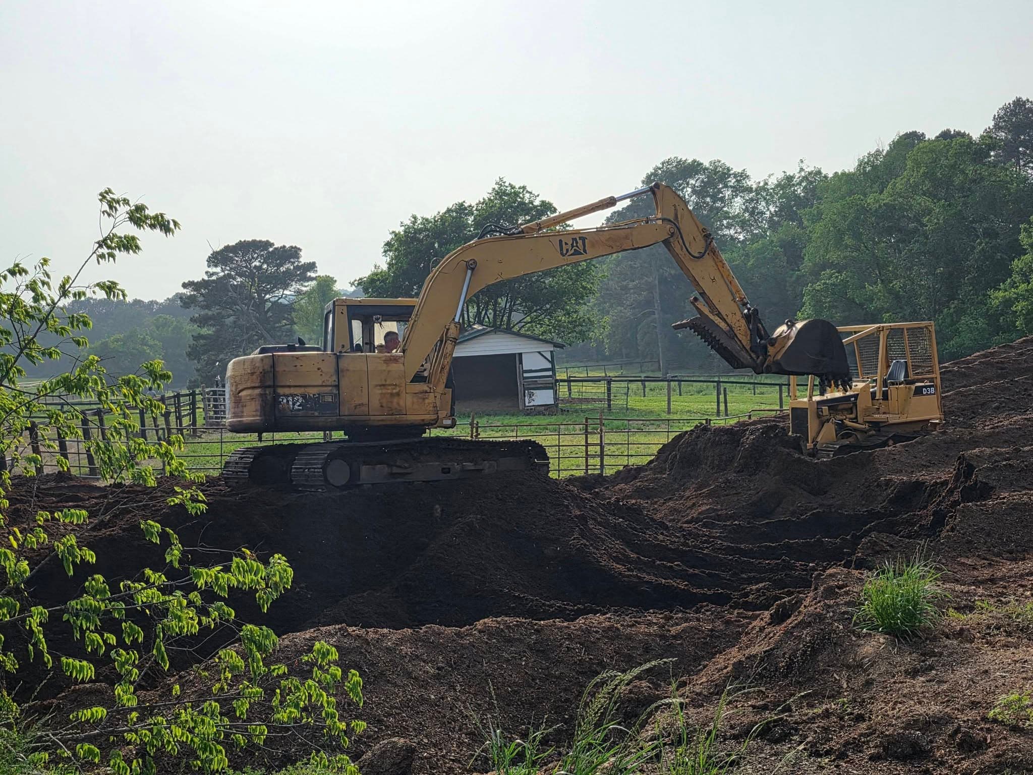 Dirt work and site preparation near Hot Springs
